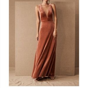 Jenny Yoo Logan English rose velvet dress